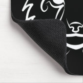 Schwarzer und weißer StammesLynx Mousepad (Ecke)