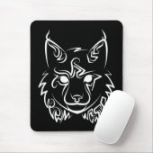 Schwarzer und weißer StammesLynx Mousepad (Mit Mouse)