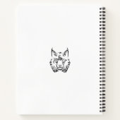 Schwarzer und weißer StammesLynx Notizblock (Rückseite)