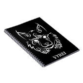 Schwarzer und weißer StammesLynx Notizblock (Rechte Seite)