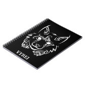 Schwarzer und weißer StammesLynx Notizblock (Linke Seite)