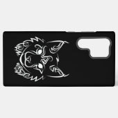 Schwarzer und weißer StammesLynx Samsung Galaxy Hülle (Rückseite (Horizontal))