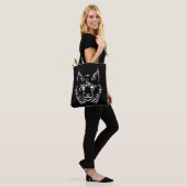 Schwarzer und weißer StammesLynx Tasche (Am Model)