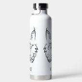 Schwarzer und weißer StammesLynx Trinkflasche (Rechts)