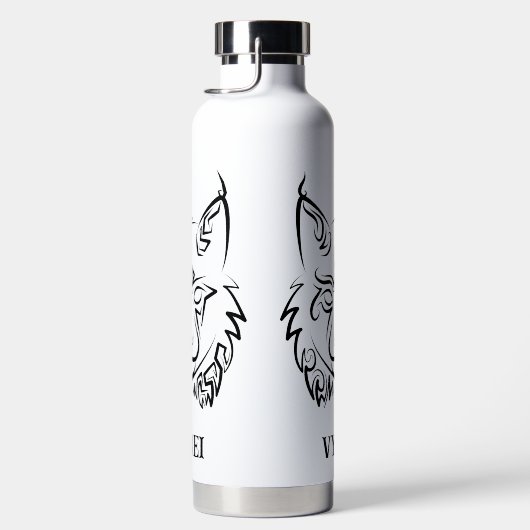 Schwarzer und weißer StammesLynx Trinkflasche (Rechts)