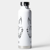 Schwarzer und weißer StammesLynx Trinkflasche (links)