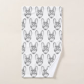 Schwarzer und weißer Stammhund Badhandtuch Set (Handtuch)