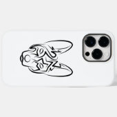 Schwarzer und weißer Stammhund Case-Mate iPhone Hülle (Rückseite (Horizontal))