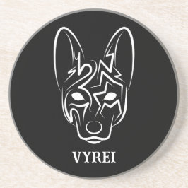 Schwarzer und weißer Stammhund Getränkeuntersetzer