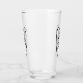 Schwarzer und weißer Stammhund Glas (Links)