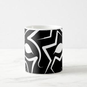 Schwarzer und weißer Stammhund Kaffeetasse