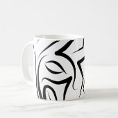 Schwarzer und weißer Stammhund Kaffeetasse (Vorderseite Links)