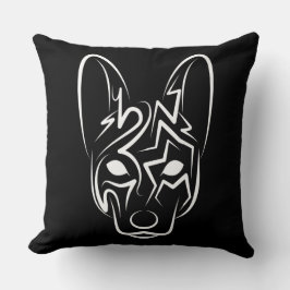 Schwarzer und weißer Stammhund Kissen