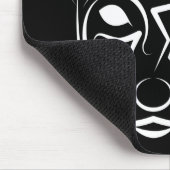 Schwarzer und weißer Stammhund Mousepad (Ecke)