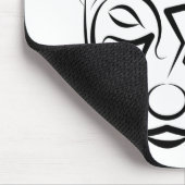 Schwarzer und weißer Stammhund Mousepad (Ecke)