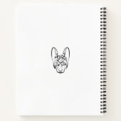 Schwarzer und weißer Stammhund Notizblock (Rückseite)