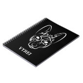 Schwarzer und weißer Stammhund Notizblock (Linke Seite)