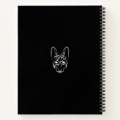 Schwarzer und weißer Stammhund Notizblock (Rückseite)