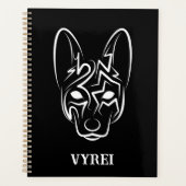 Schwarzer und weißer Stammhund Planer (Vorderseite)