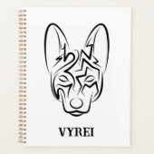 Schwarzer und weißer Stammhund Planer (Vorderseite)