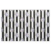 Schwarzer und weißer Streifen mit Blau und Creme Stoff (Fat Quarter (45,7 x 55,9 cm))