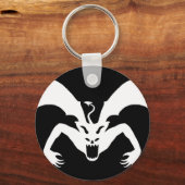 Schwarzer und weißer Teufel Schlüsselanhänger (Vorderseite)