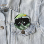 Schwarzer und weißer tropischer Schmetterling Button (Beispiel)