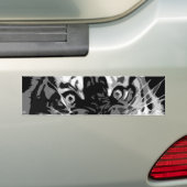 Schwarzer und weißer Wilder Tiger Autoaufkleber (Auf Auto)