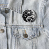 Schwarzer und weißer Wolf Button (Beispiel)
