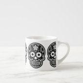 Schwarzer und weißer Zucker Schädelstern Espressotasse (Rechts)
