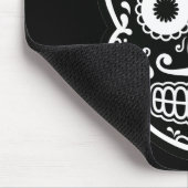 Schwarzer und weißer Zucker Schädelstern Mousepad (Ecke)