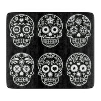 Schwarzer und weißer Zuckerschädel