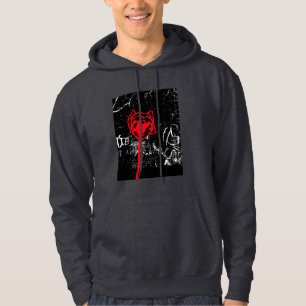 schwarzer ungewöhnlicher Sweater für Männer Hoodie