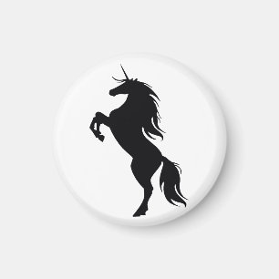 Schwarzer Unicorn-Silhouette-Magnet Magnet