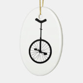 Schwarzer Unicycle Keramikornament (Links)