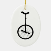 Schwarzer Unicycle Keramikornament (Vorne)