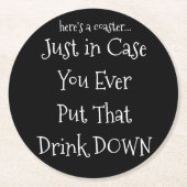 Schwarzer Untersetzer (Vorderseite)