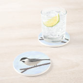 Schwarzer Untersetzer mit Wasserfarbe (Seite)