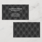 Schwarzer Upholsterter Hintergrund Visitenkarte (Vorne/Hinten)