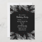 Schwarzer Urlaub Einladungen für Weißkiefer & Rote (Vorderseite)