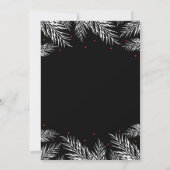 Schwarzer Urlaub Einladungen für Weißkiefer & Rote (Rückseite)