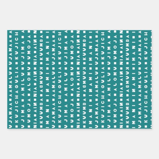 SCHWARZER URLAUB GESCHENKPAPIER SET (Vorderseite)