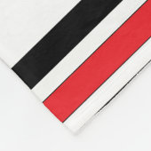 Schwarzer Valentinstag - Muster der Streifen Fleecedecke (Ecke)