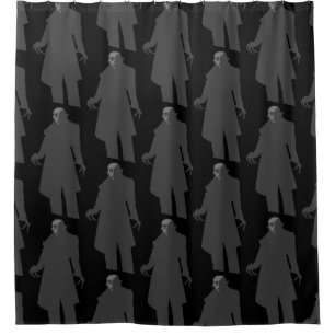 schwarzer Vampir nosferatu schwarz Duschvorhang