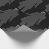schwarzer Vampir nosferatu schwarz Geschenkpapier (Ecke)
