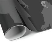 schwarzer Vampir nosferatu schwarz Geschenkpapier (Rolleneckpunkt)