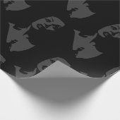 Schwarzer Vampirlöffel Geschenkpapier (Ecke)