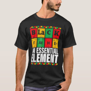 Schwarzer Vater das Wesentliche Element Vatertag D T-Shirt