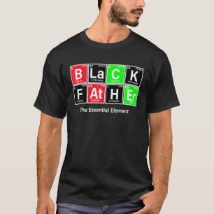 Schwarzer Vater das Wesentliche Element Vatertag D T-Shirt