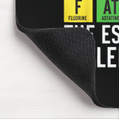 Schwarzer Vater das Wesentliche Element Vatertag J Mousepad (Ecke)